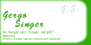 gergo singer business card